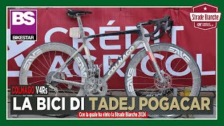 Strade Bianche il setup della bici del vincitore Tadej Pogacar la Colnago V4Rs [upl. by Quill]