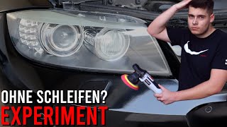 Scheinwerfer polierenaufbereiten nur mit der Poliermaschine Selbstexperiment [upl. by Sugirdor]