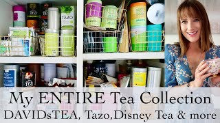 My ENTIRE Tea Collection  DAVIDsTEA Disney Wonderland Tea Tazo Paragon Tea Small Business ampMore [upl. by Longfellow]