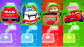 Lightning Mcqueen Eater VS Police Car Eater VS Tow Mater Eater VS Lightning Mcqueen 🎶 Who Is Best [upl. by Ansev]