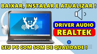 COMO ATUALIZAR DRIVER DE ÁUDIO REALTEK NO WINDOWS [upl. by Resiak]