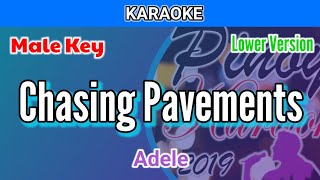 Chasing Pavements by Adele Karaoke  Male Key  Lower Version [upl. by Pirozzo]