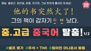 HSK4급 600개 단어중 300개의 369개 예문 셀프Test 3회반복 아나운서 발음 일단은 들으세요 찐화쌤 중국어 [upl. by Anelis]