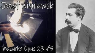 Józef Wieniawski  Mazurka Opus 23 n°5  Piano [upl. by Rennat]