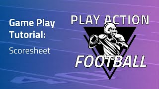 Scoresheet Play Action Football [upl. by Bohlin]