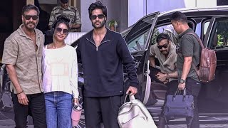 Ajay Devgans Children Nysa and Yug Arrive at Kalina Airport flying for Anant Ambani Pre Wedding [upl. by Rondi]