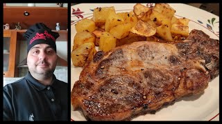 Bistecca di Maiale con Patate nientefumoalforno [upl. by Aeel]