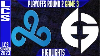 C9 vs EG Highlights Game 3  LCS Summer 2023 Playoffs Upper RND 2  Cloud9 vs Evil Geniuses G3 [upl. by Blodgett]