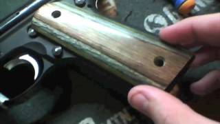 Tutorial on how to put any 1911 grips on a Ruger 2245 [upl. by Siuqramed]