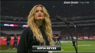 NFL SF vs ARZ MEXICAN NATIONAL ANTHEM PERFORMED BY SOFIA REYES MEXICO CITY Nov 21 2022 [upl. by Whitcher]