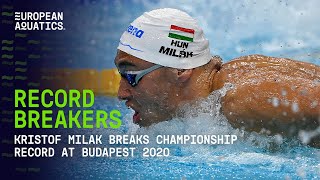 Kristof Milak Breaks 200m Butterfly Championship Record  RECORD BREAKERS  Budapest 2020 [upl. by Lleynod]