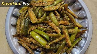 கோவக்காய் வறுவல் 😋👌 Kovakkai Recipe in Tamil  Ivy Gourd Fry  Tindora Fry poriyal sarakitchen [upl. by Assilat]