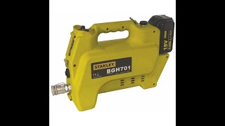 STANLEY BGH700  700 bar AkkuHydraulikpumpe mit DEWALT Wechselakku 18 Volt [upl. by Garlen]