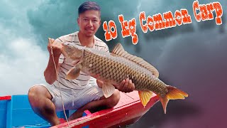 10Kg Common Carp Fishtail Anglers group Pokhara fishing fishing carpfishing pokharafishing [upl. by Luhe]