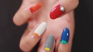 How to Paint Half Moon Nails [upl. by Kciredor]