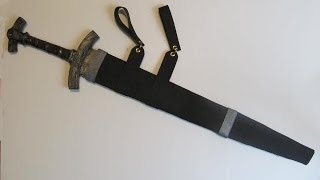 Make a sword sheath scabbard out of foam [upl. by Ettigdirb]