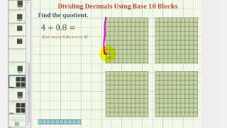 Ex Determine the Quotient of a Whole Number and Decimal using Base Ten Blocks [upl. by Godart]