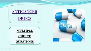 ANTICANCER DRUGS MULTIPLE CHOICE QUESTIONS  ANTINEOPLASTIC DRUGS [upl. by Sosthenna]