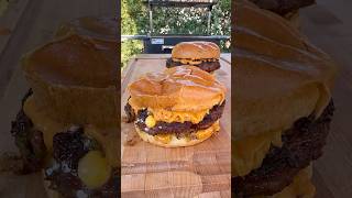 Cheddar and jalapeno burgers on the FYR grill fyrstarter [upl. by Divad539]