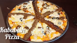 Beef Kababish Pizza RecipeKababish PizzaHow to make kababish Pizza [upl. by Yevi]