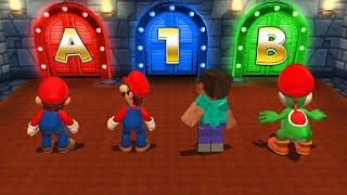 Mario Party 9 Minigames  Mario Vs Luigi Vs Steve Vs Yoshi Master Difficulty [upl. by Limaa]