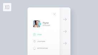 Adobe XD Tutorial  Smooth SlideOut Menu [upl. by Aneryc842]