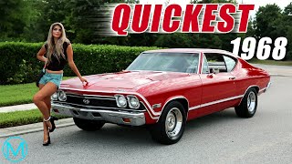 10 Quickest Muscle Cars of 1968  What They Cost Then vs Now [upl. by Karlotta]