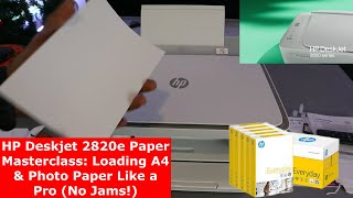 HP Deskjet 2820e Paper Masterclass Loading A4 amp Photo Paper Like a Pro No Jams [upl. by Corotto]