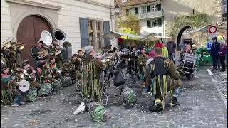 Guggenmusik 11112023 1111 Uhr in Bischofszell mit Gugge Näbehusaren Bischofszell [upl. by Neraa]