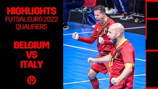 FUTSAL​​  FutsalEURO​​ 2022 Qualification  Belgium 54 Italy [upl. by Tserrof946]