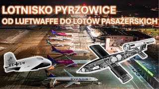 Lotnisko Katowice Pyrzowice od luftwaffe do lotów pasażerskich historia katowice samoloty [upl. by Sluiter]