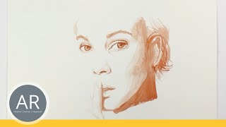 AquarellPortraits einfach malen lernen Porträtzeichenkurse Porträt online zeichnen lernen [upl. by Lleunamme714]