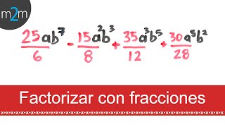 Factorización por factor común con fracciones [upl. by Accebor]