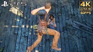 Uncharted 4 Remastered PS5 Nathan amp Sam vs Nadine Fight  4K 60ᶠᵖˢ ✔ [upl. by Tillion211]