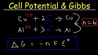 Cell Potential amp Gibbs Free Energy Standard Reduction Potentials Electrochemistry Problems [upl. by Bergmann490]