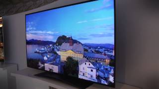 LGs 77inch flexible Ultra HD OLED is like a moving window to the future [upl. by Ihab622]