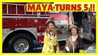 HAPPY BIRTHDAY TO MAYA  🚒 Fire Truck  Bounce House PARTY [upl. by Adnahsat]