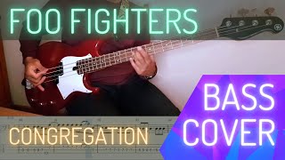 Foo Fighters  Congregation Bass Cover with scoretabs [upl. by Teevens]