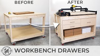 Simple Way to Add Drawers to Any Workbench  How To [upl. by Raman]