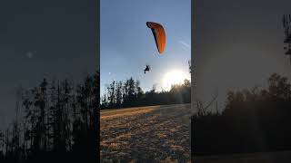 Powered paragliding start from the field [upl. by Sakmar]