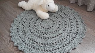 tutorial gehaakt vloerkleed  mat  tapijt  placemat [upl. by Zurn736]