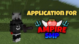 Application for Ampire Smp  Nitrex PlayzZ  2 ampiresmp  Can i join ampire smp [upl. by Brandy]