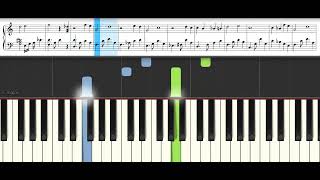 Amapola JLacalle easyspartitoPiano Midi Tutorial Accordi Synthesia [upl. by Yadrahs]