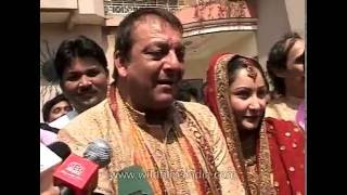 Sanjay Dutt and Manyata  rare footage of their wedding [upl. by Neeluj231]