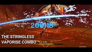 Genshin Impact  The Stringless Bow Damage Test on Childe  Vaporise too OP  ROG Phone Gameplay [upl. by Tik118]