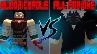 BLOODCURDLE VS ALL FOR ONE QUIRK  VILLAINS ONLINE  ROBLOX  WHICH IS STRONGEST [upl. by Adaner474]