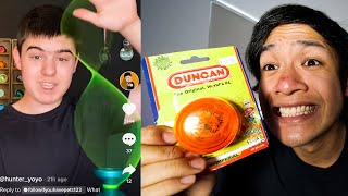 Attempting VIRAL Tiktok Yoyo Tricks With A 2 Yoyo [upl. by Sanders664]