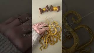 3D Goldwork Octopus Commission embroidery gold sculpture art [upl. by Medardas]