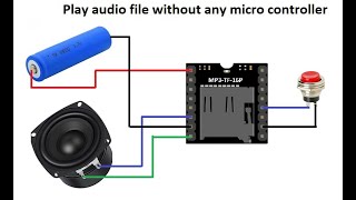 MP3 TF Module Playing Audio Without Any Micro controller  DF player mini play audio [upl. by Greyso]