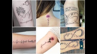 Inspirational Quotes Tattoo Design Ideas For Womens [upl. by Ehcsrop]